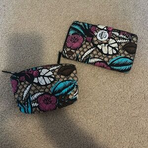 Vera Bradley wallet and pouch
